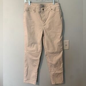 Croft & Barrow cream corduroy straight leg pants